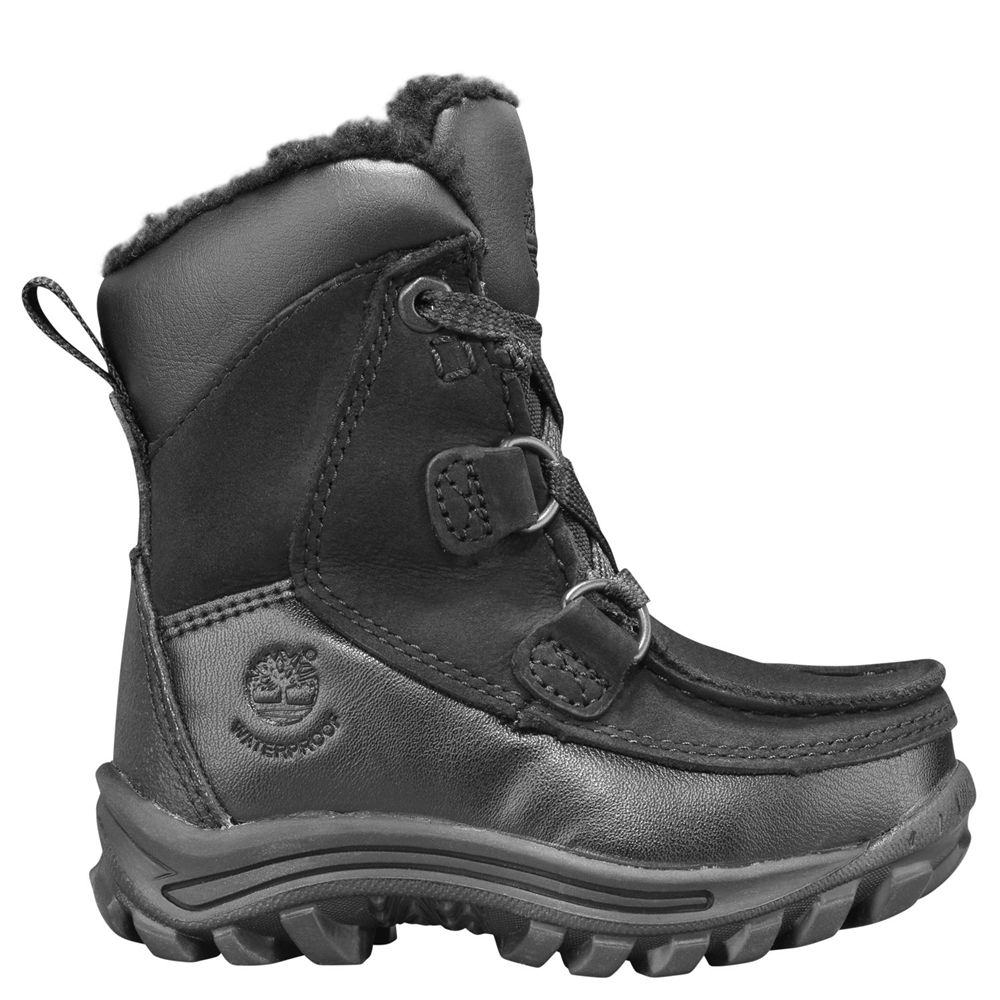 Bocanci De Zapada Timberland Copii Negrii - Toddler Chillberg Waterproof - Romania - DPMSEB431